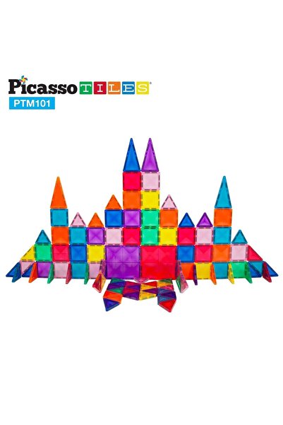 PicassoTiles Picasso Magnetic Tiles Mini Diamond 101 pieces