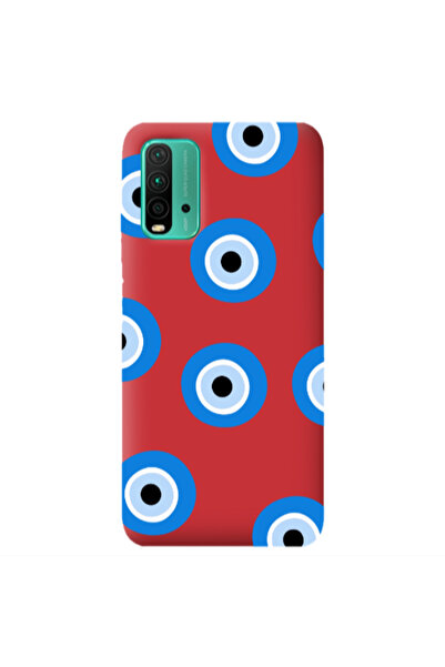 Other Xiaomi Poco M3 Evil eyes beads Red Colored Silicone TPU Θήκη