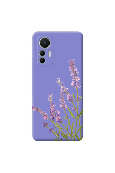 Other Xiaomi Mi 12 Lite Flowers 8 Purple Colored Silicone TPU Θήκη
