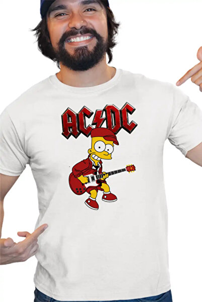 OEM Tricou Barbati ACDC The Simpsons Bart AC/DC Merch