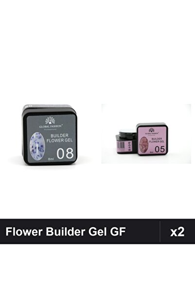 global fashion Set 2 Flower Builder Gel 8ml Nr.05 si Nr.08 Constructie Unghii UV