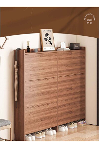 sharpdo Ultra-Thin Entrance Furniture Shoe Cabinet, 6-Door 3-Layer Multifunct...