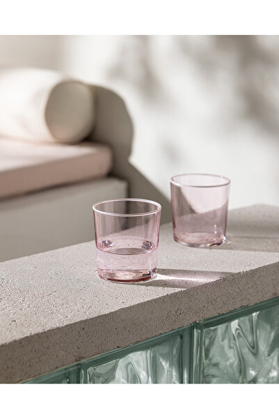 Madame Coco Pierretta-Colourful Set of 4 Water Glasses - Soft Pink - 380 ml