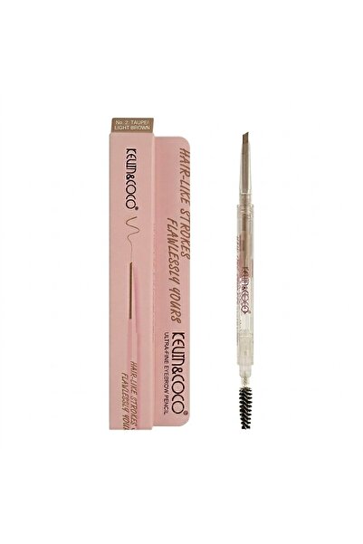Flippy Creion de Sprancene cu Perie, Kevin&Coco, 2in1, 1.5 mm, Maro Deschis
