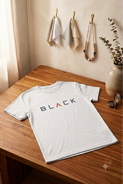 UNCİA OUTDOORS Tricou oversize pentru bărbați, cu imprimeu BLACK, cu gât rotu...