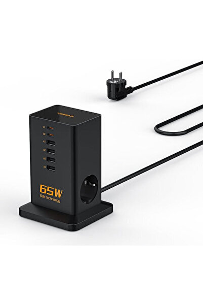 TESSAN Πολύπριζο 2 πριζών με 4 USB-A, 2 USB-C και καλώδιο 2μ. Κωδικός: TS-FS0...