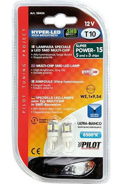 Lampa Λάμπες Αυτοκινήτου & Μοτοσικλέτας Power 15 T10 LED 12V 2 τεμάχια