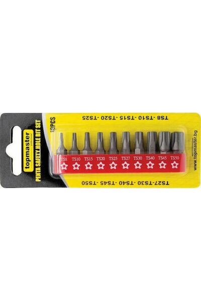Topmaster Σετ Torx 10 Μύτες Κατσαβιδιού Torx Κωδικός: 330169