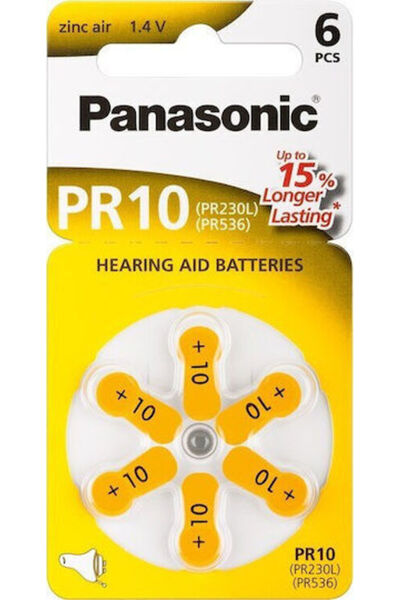 PANASONIC Μπαταρίες ακουστικών βαρηκοΐας 10 1.4V 10 τεμάχια