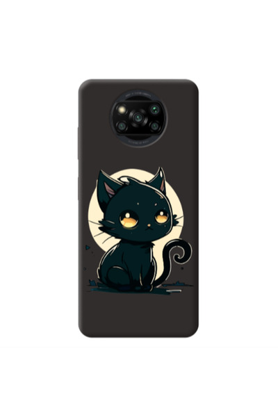 Other Xiaomi Poco X3 /X3 Pro Black Cat Black Colored Silicone TPU Θήκη