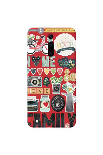 Other Xiaomi Mi 9T Pro Family love home Red Colored Silicone TPU Θήκη