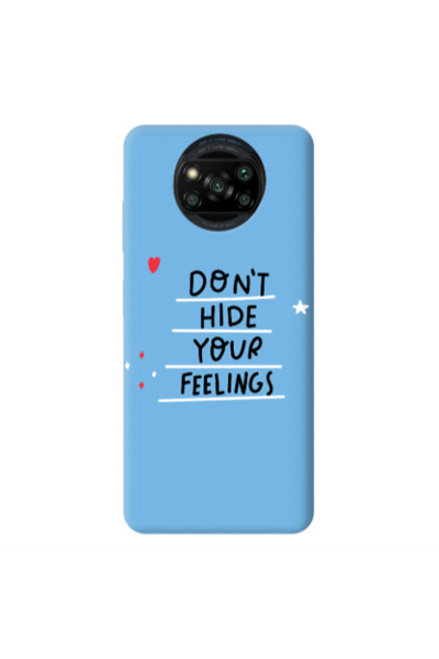 Other Xiaomi Poco X3 /X3 Pro Dont Hide Your Feelings Blue Colored Silicone TP...