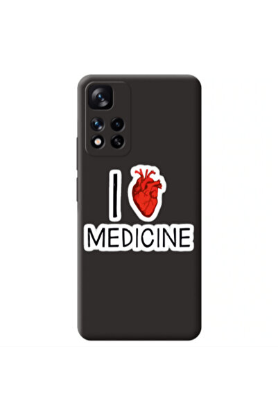 Other Xiaomi Redmi Note 11 Pro 5G I Love Medicin Black Colored Silicone TPU Θήκη