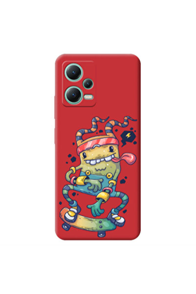 Other Xiaomi Redmi Note 12 Pro 5G Dangerous task Red Colored Silicone TPU Θήκη