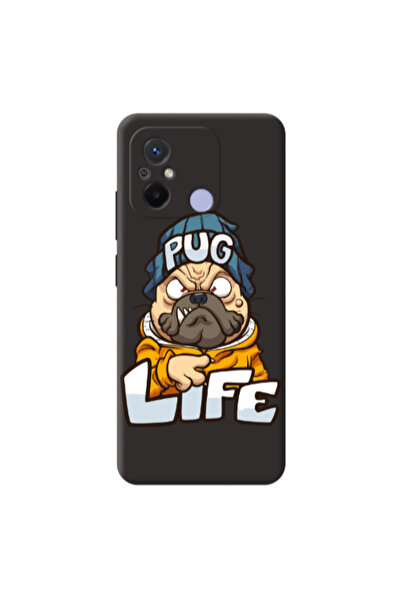 Other Xiaomi Redmi 12C Pug Life 2 Black Colored Silicone TPU Θήκη