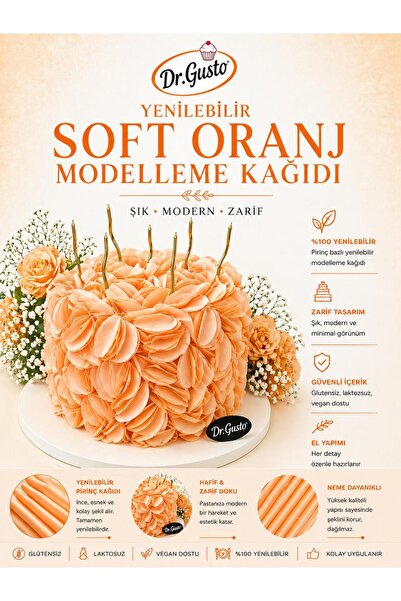 Gusto ÇİÇEK MODELLEME KAĞIDI TURUNCU 10 LU