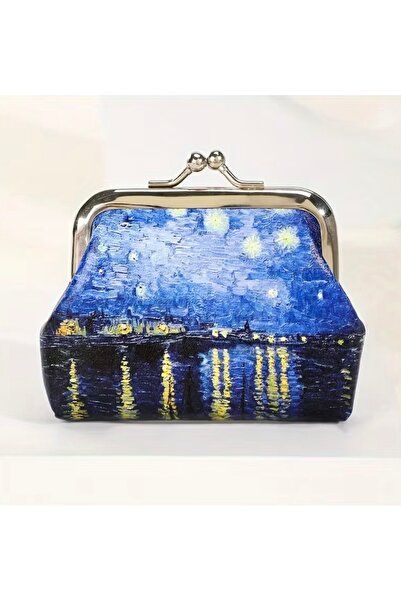 Purple Adv Van Gogh Starry Nights 2 Coin Purse