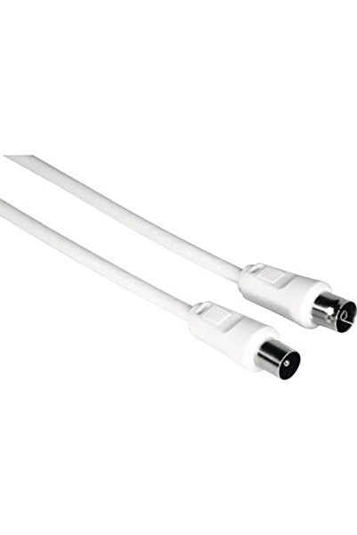 OEM Prelungitor cablu coaxial Hama 1,5m 75dB alb, incl. mufe TV (mamă/tată)