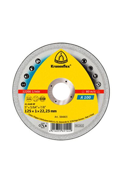 OEM Disc abraziv metal, oțel, inox Klingspor Kronenflex A100 EXTRA Ø125x1,6x2...