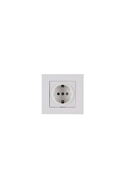OEM Priză simplă cu împământare Arvia Electric Karen CP, alb