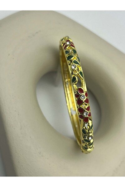BİJU YILMAZ 26Kmp19 - Red Floral Enamel Handcuffs