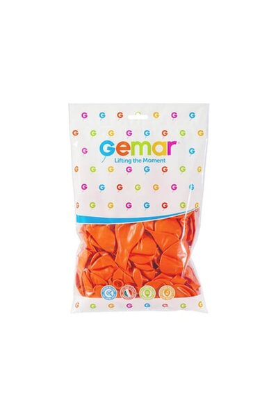 Gemar Set de 100 baloane portocalii de 30 cm