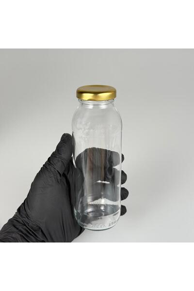 Pause Art Home 250 Cc Juice Bottle + Gold Metal Lid - 6-Pack Shot Bottle with...