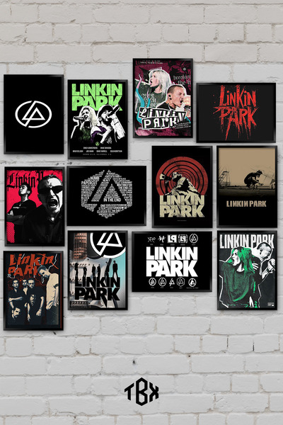 tablomaxtbx 12 Parça Linkin Park Rock Müzik Grup Chester Bennington Dekoratif...