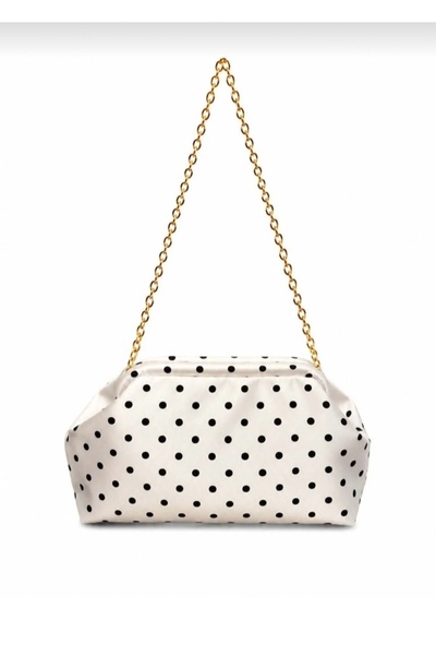 Askora Women's Polka Dot Chain Strap Clutch and Shoulder Bag