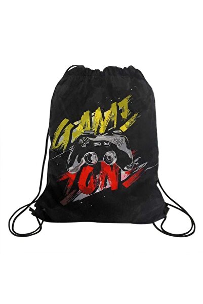 OEM Săculeț textil gaming, negru, 34x42 cm – rucsac practic pentru copii activi