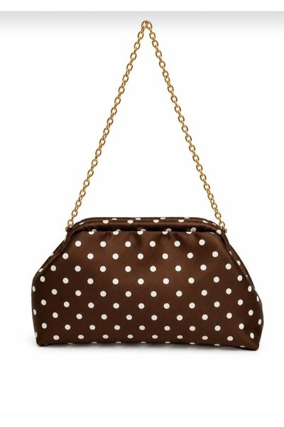 Askora Women's Polka Dot Chain Strap Clutch and Shoulder Bag