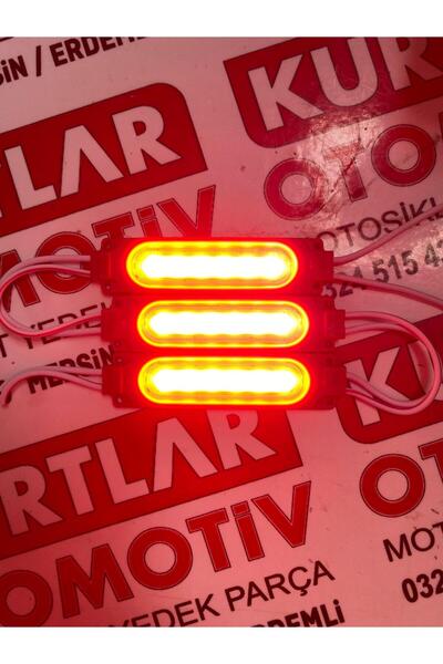 MTO Camlı Parmak Led Lamba Kırmızı 12 Volt Su Geçirmez