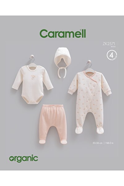 Caramell طقم من 4 قطع من ملابس الأطفال الصغار المصنوعة من القطن العضوي ZK2571...
