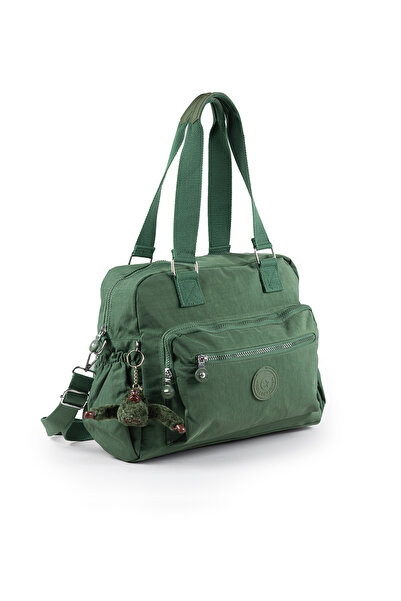 İMAKS Large Size 37 cm Crinkle Water Repellent Lightweight Fabric Multi-Compa...
