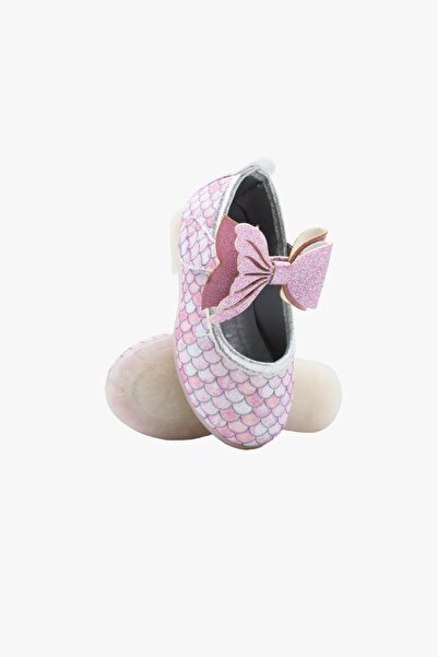 Sy Store Girl's Mermaid Patterned Bowknot Ballerina Shoes
