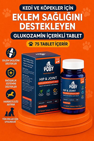 Poby Pet Club Kedi ve Köpekler İçin Premium Hip&Joint Eklem ve Kas Sağlığı De...