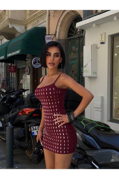sajarsln Saja Rsln Baget Taşlı Winaze Model Mini Dress