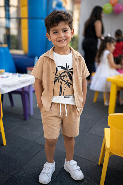 Yalçınoğlu Kids Costum din in din 3 piese pentru băieți, cu cămașă, pentru 3-...