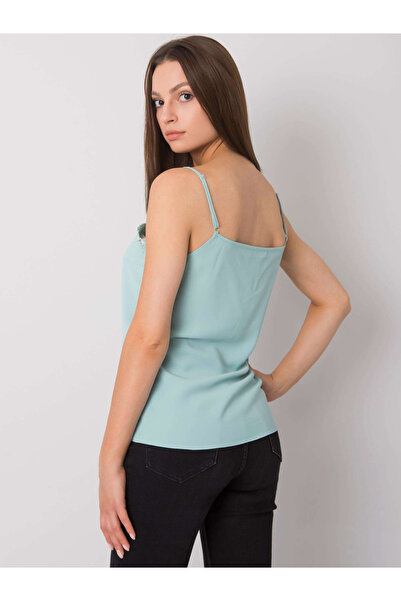 Factory Price Top Dama Fara maneci, Decolteu in V, Modalinda Fashion, Menta M...