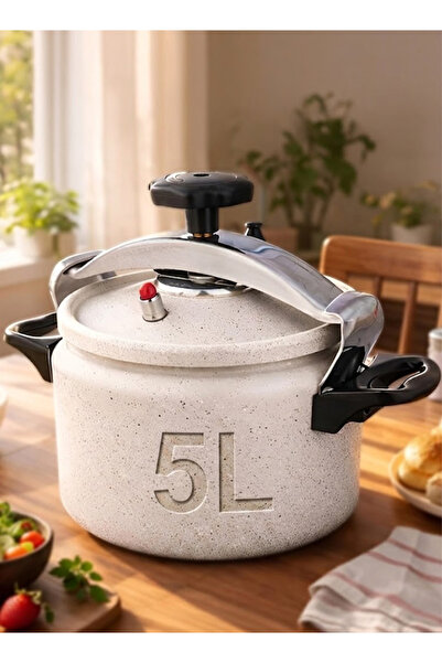 Cady One Granite Pressure Cooker with Side Handles Heat Resistant Pressure Po...