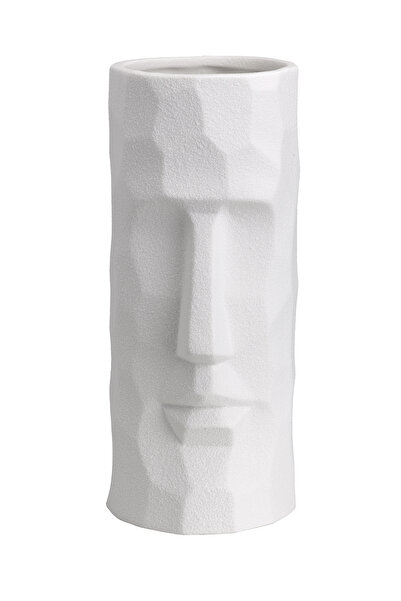 Paşabahçe Head Ceramic Decorative Vase L, Stylish Decorative Vase