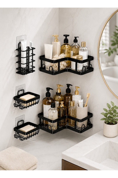 Generic Shower Caddy 5-Pack Stainless Steel Shelf, No-Drill Rustproof Wall Or...