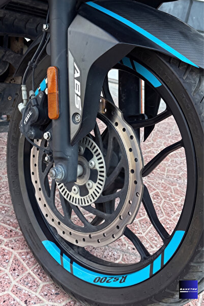 Banxtre 8 Pieces Wheel Rim Stripe Sticker Set for Bajaj Pulsar Rs200 (Enough ...