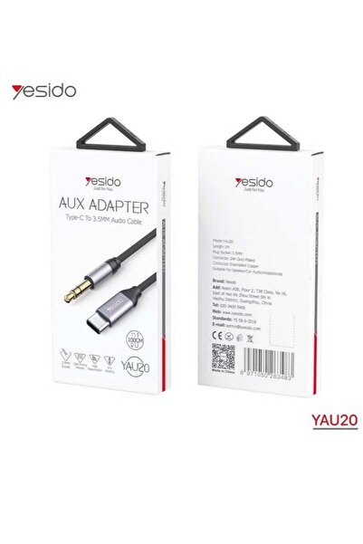Yesido YAU20 USB-C to 3.5mm Audio Cable, High-Fidelity Sound Adapter for Head...