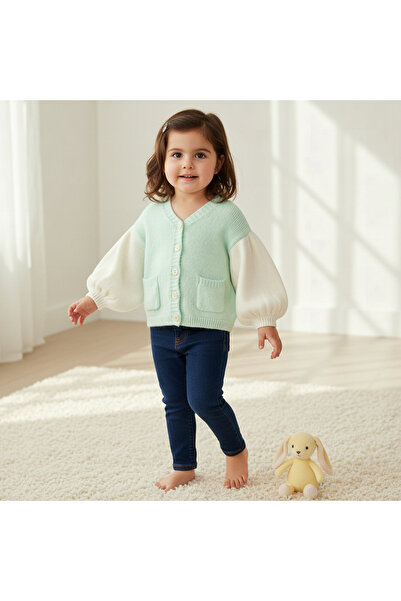Juniors Textured Cardigan with Long Sleeves