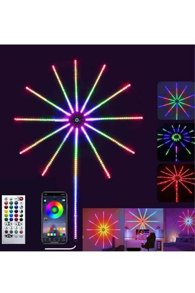 Generic Smart Firework Lights Indoor, App and Remote Control RGB Color Changi...
