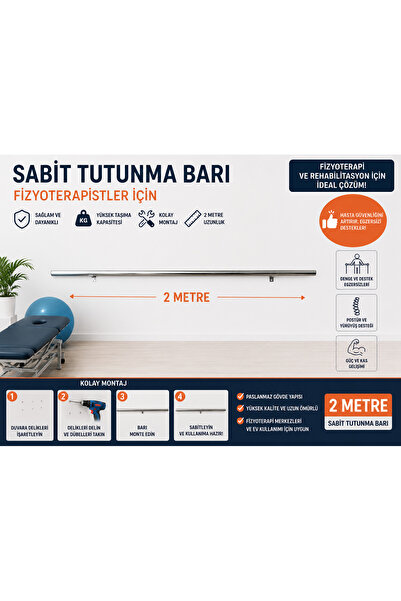 fizyocvmed Tutunma barı sabit montaj fizyoterapistler içln