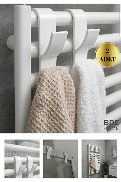BRE HOME Çok Amaçlı Havlupan Ve Duşakabin Askı Aparatı 2 Adet Banyo Havlu Ask...