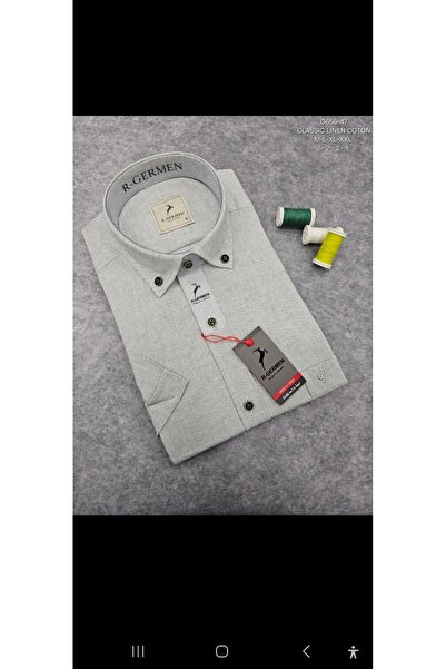 Cinar erkek giyim Men's Oversized Shirt with Pockets Summer Short Sleeve Plus...