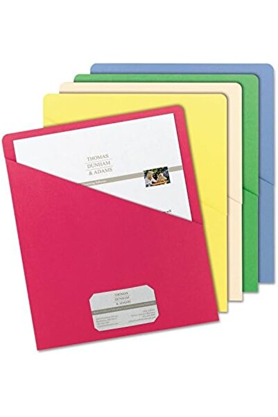 Yıldızan Atu Shop Smead Slit Jacket, Letter Size, Various Colors, 25 Per Pack...